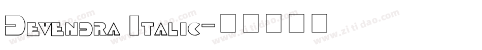 Devendra Italic字体转换